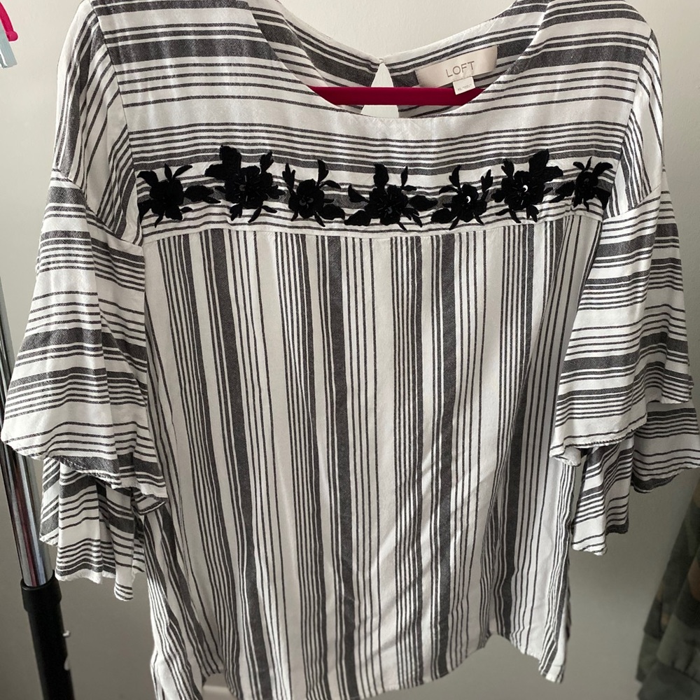 Loft Embroidered Top